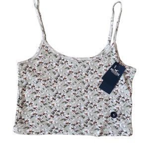 Hollister Green Floral Tank Top
